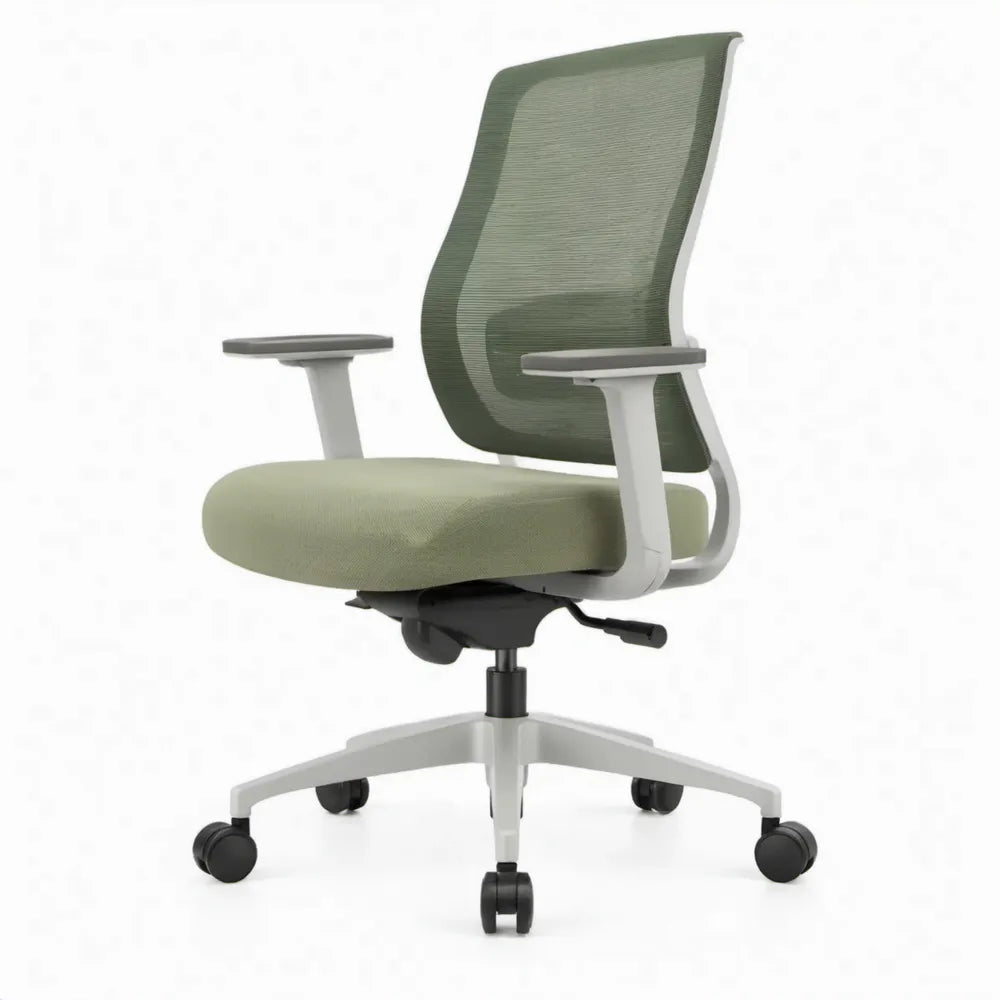 Ergonomische bureaustoel Groen/Lichtgrijs/Zwart 64 x 64 x 116-126 cm