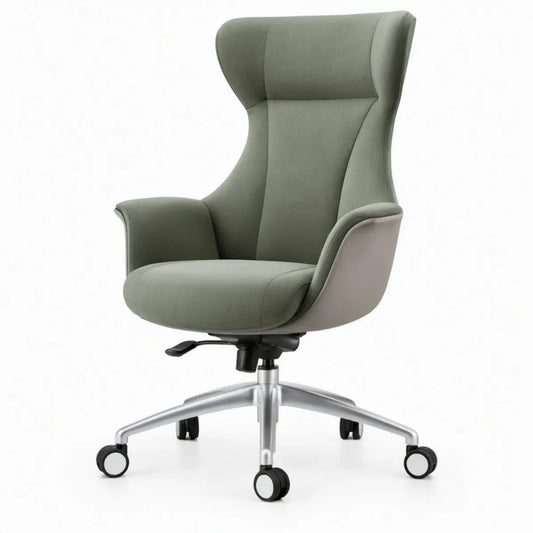 Ergonomische bureaustoel met hoge rugleuning en hoofdsteun, 68 x 68 x 112-122 cm, groen